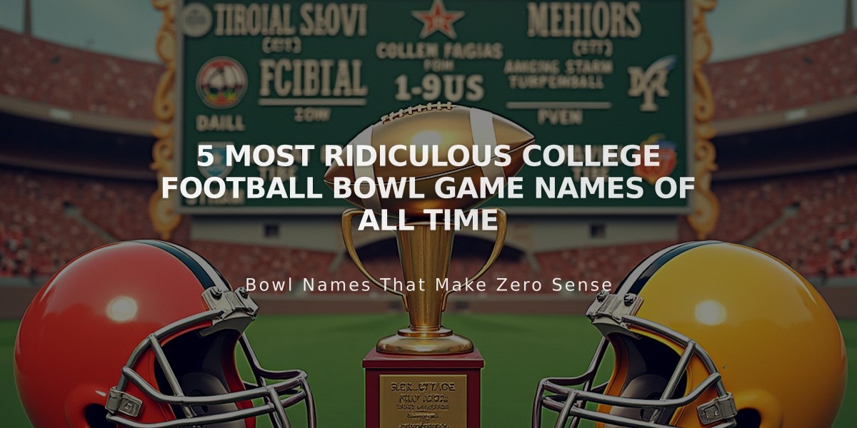 5 Most Ridiculous College Football Bowl Game Names of All Time