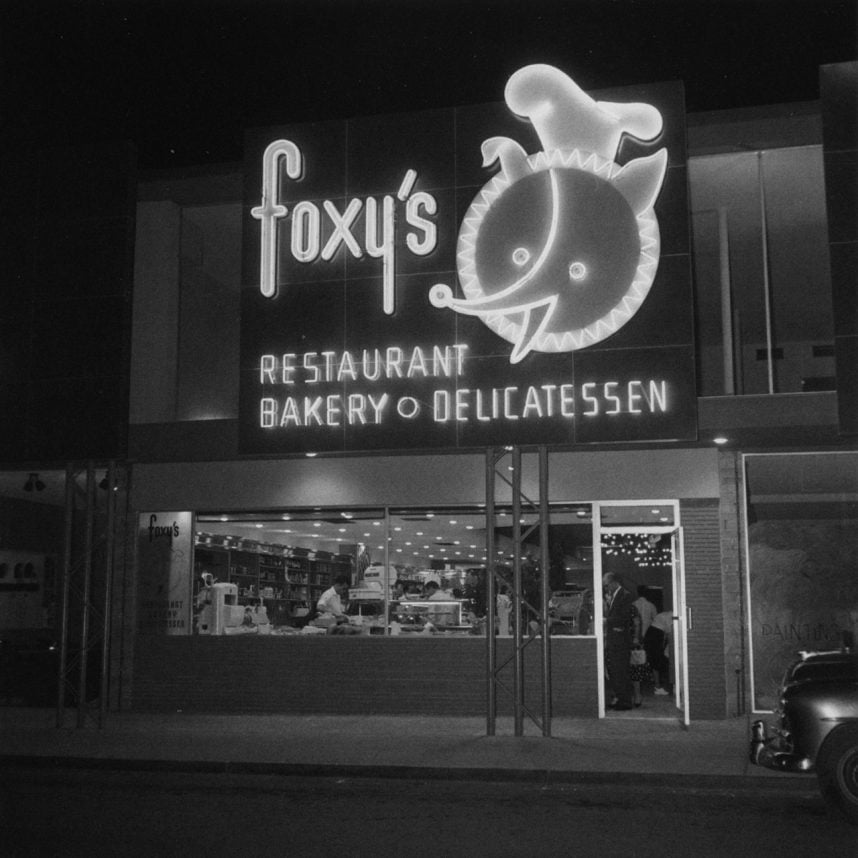 Vintage Foxy's Deli storefront, Las Vegas