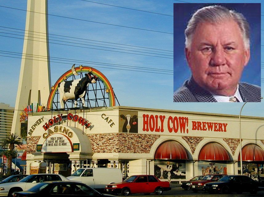 Rainbow "Holy Cow" brewery sign