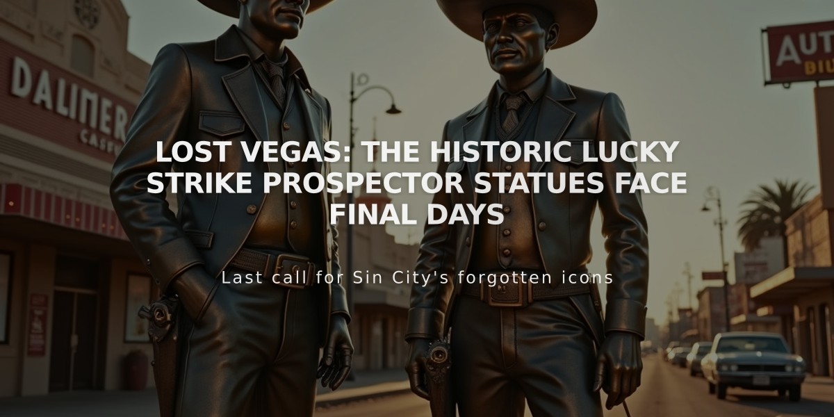 Lost Vegas: The Historic Lucky Strike Prospector Statues Face Final Days