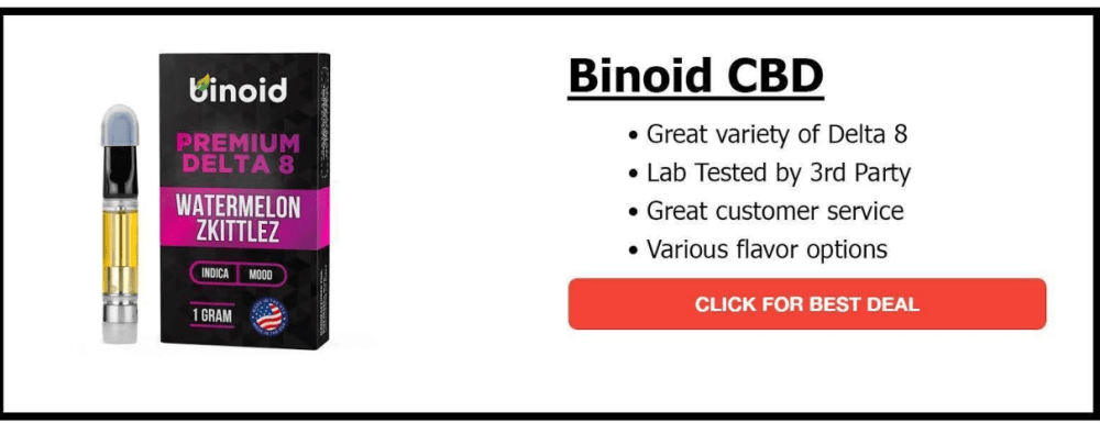 Screenshot of Binoid Delta 8 product