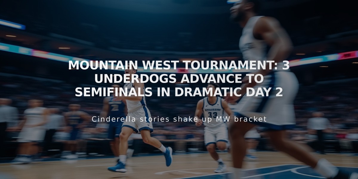 Mountain West Tournament: 3 Underdogs Advance to Semifinals in Dramatic Day 2