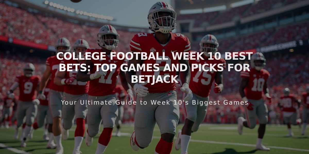 College Football Week 10 Best Bets: Top Games and Picks for betJACK