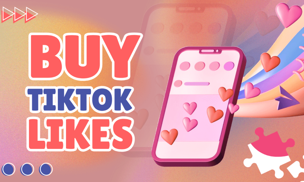 Phone with hearts and TikTok text