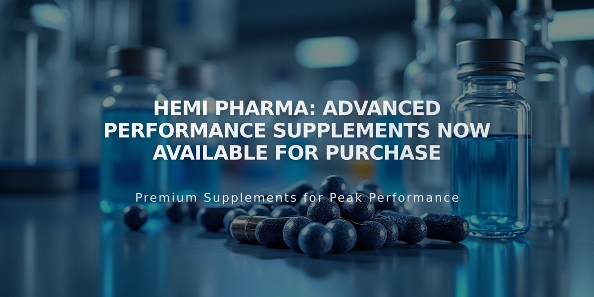 Hemi Pharma: Advanced Performance Supplements Now Available for Purchase