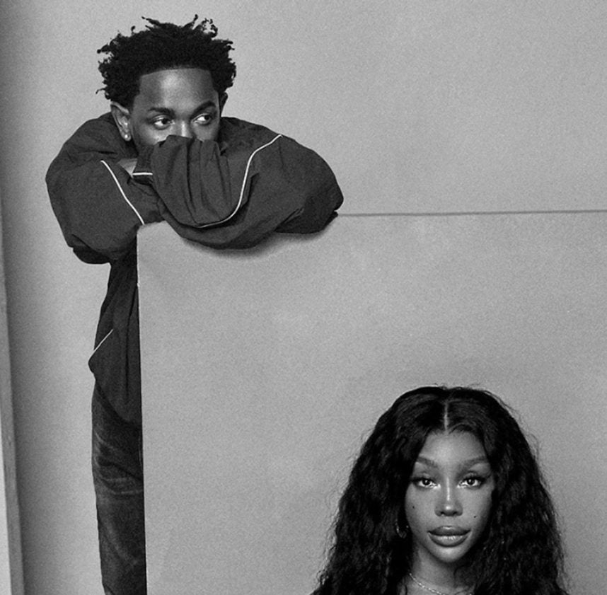 Kendrick Lamar and SZA pose together