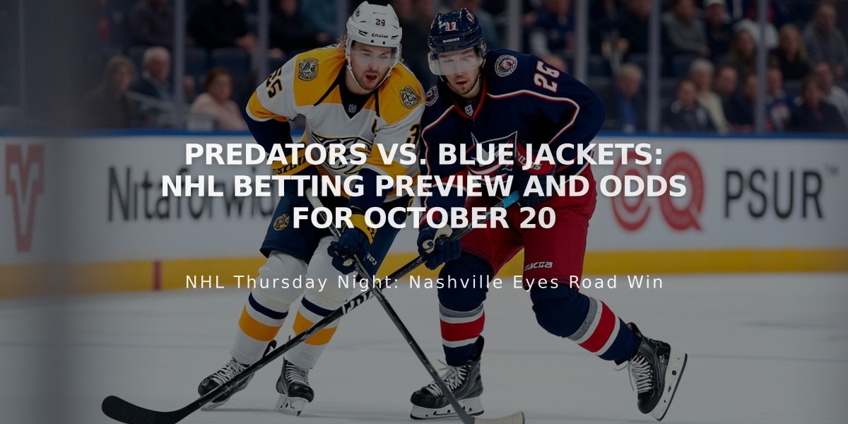 Predators vs. Blue Jackets: NHL Betting Preview and Odds for October 20