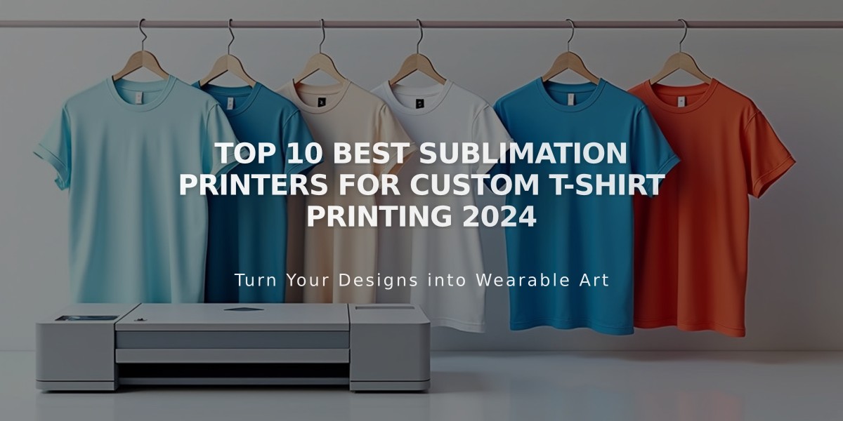 Top 10 Best Sublimation Printers For Custom T-Shirt Printing 2024