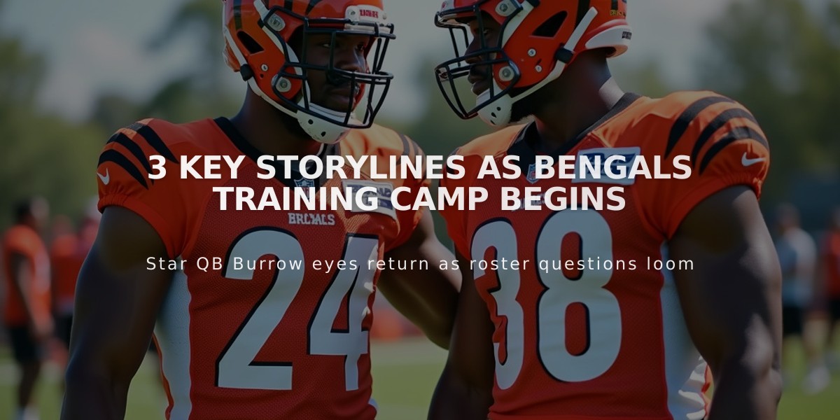 3 Key Storylines as Bengals Training Camp Begins