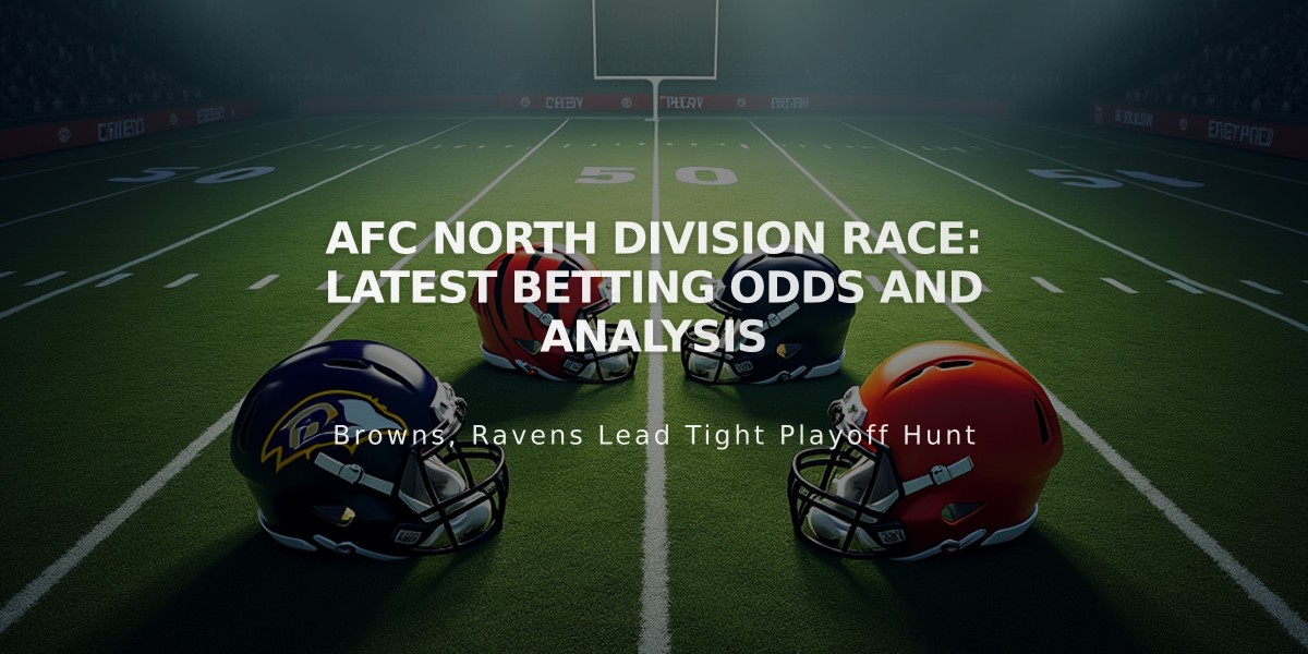 AFC North Division Race: Latest Betting Odds and Analysis