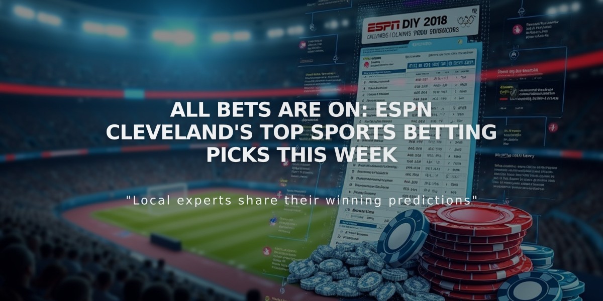 All Bets Are On: ESPN Cleveland's Top Sports Betting Picks This Week