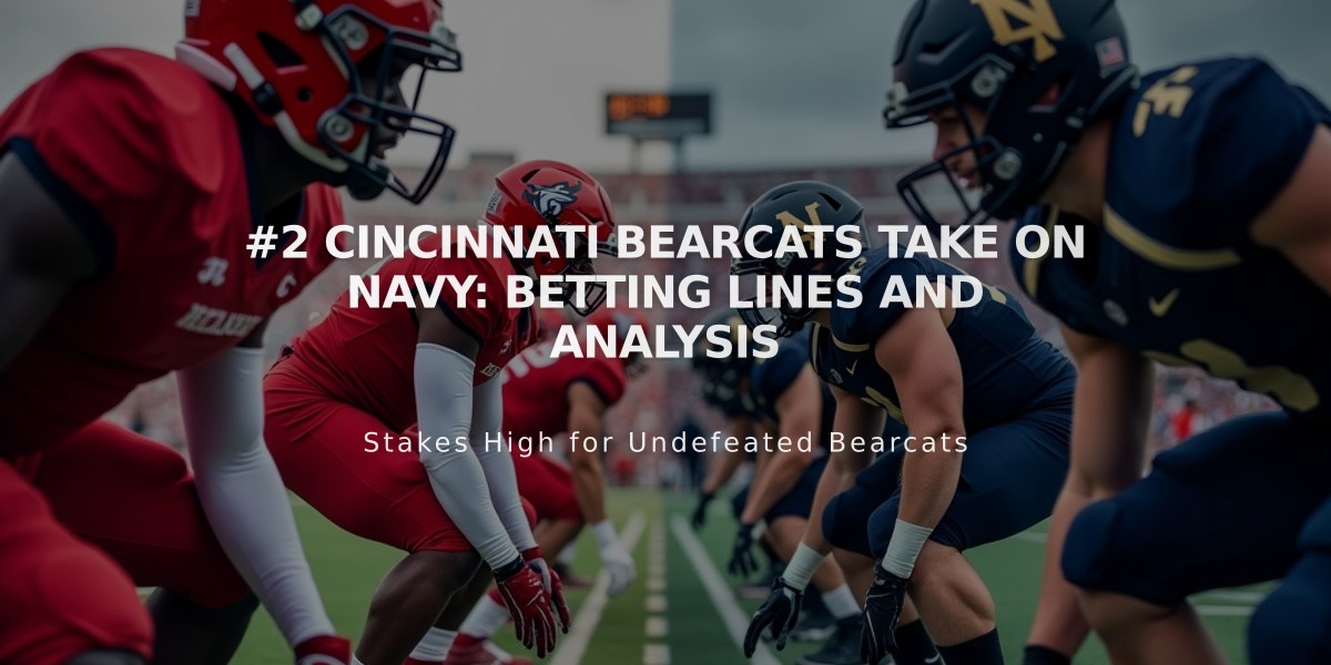 #2 Cincinnati Bearcats Take on Navy: Betting Lines and Analysis