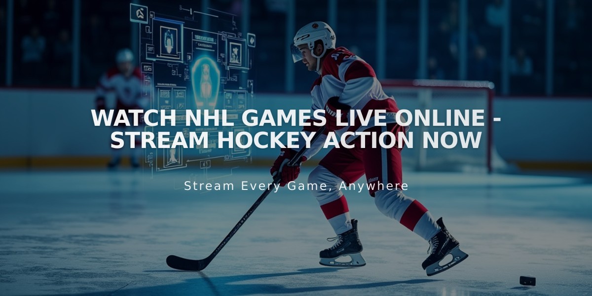 Watch NHL Games Live Online - Stream Hockey Action Now