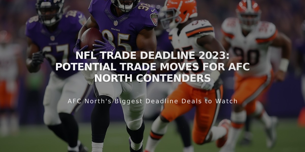 NFL Trade Deadline 2023: Potential Trade Moves for AFC North Contenders