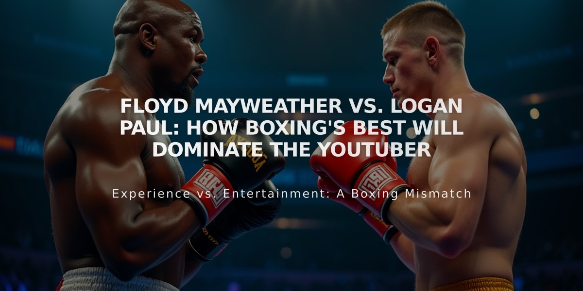 Floyd Mayweather vs. Logan Paul: How Boxing's Best Will Dominate the YouTuber