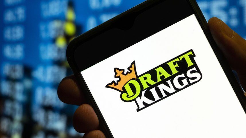 DraftKings logo on smartphone screen