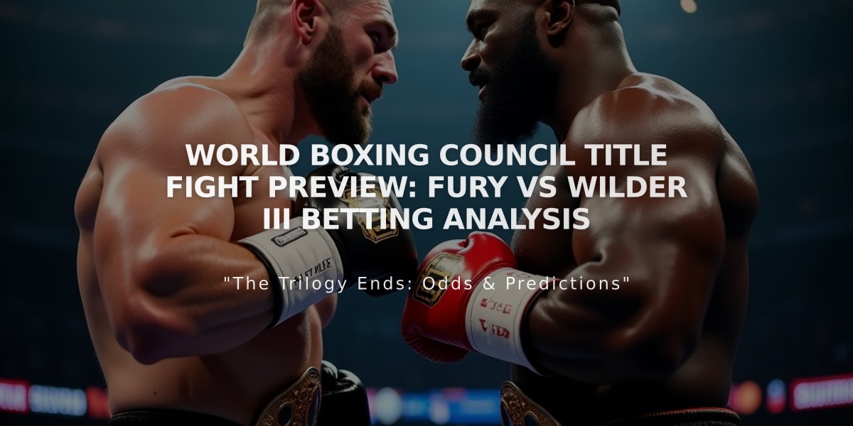 World Boxing Council Title Fight Preview: Fury vs Wilder III Betting Analysis