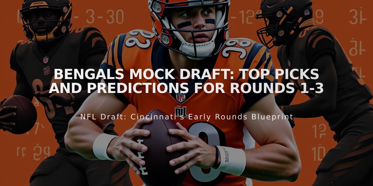 Bengals Mock Draft: Top Picks and Predictions for Rounds 1-3