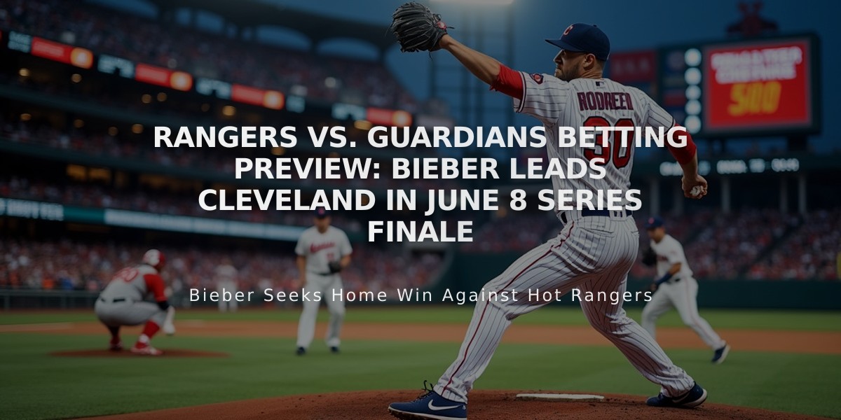 Rangers vs. Guardians Betting Preview: Bieber Leads Cleveland in June 8 Series Finale