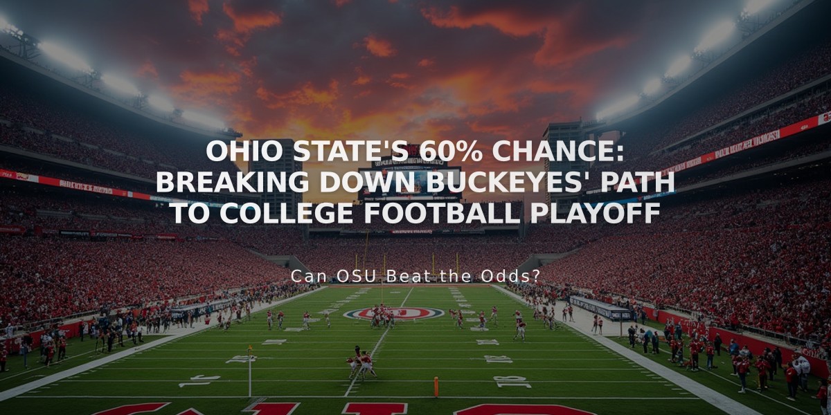 Ohio State's 60% Chance: Breaking Down Buckeyes' Path to College Football Playoff