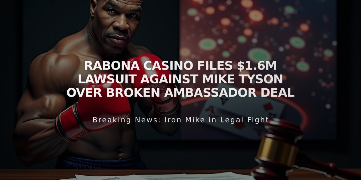 Rabona Casino Files $1.6M Lawsuit Against Mike Tyson Over Broken Ambassador Deal