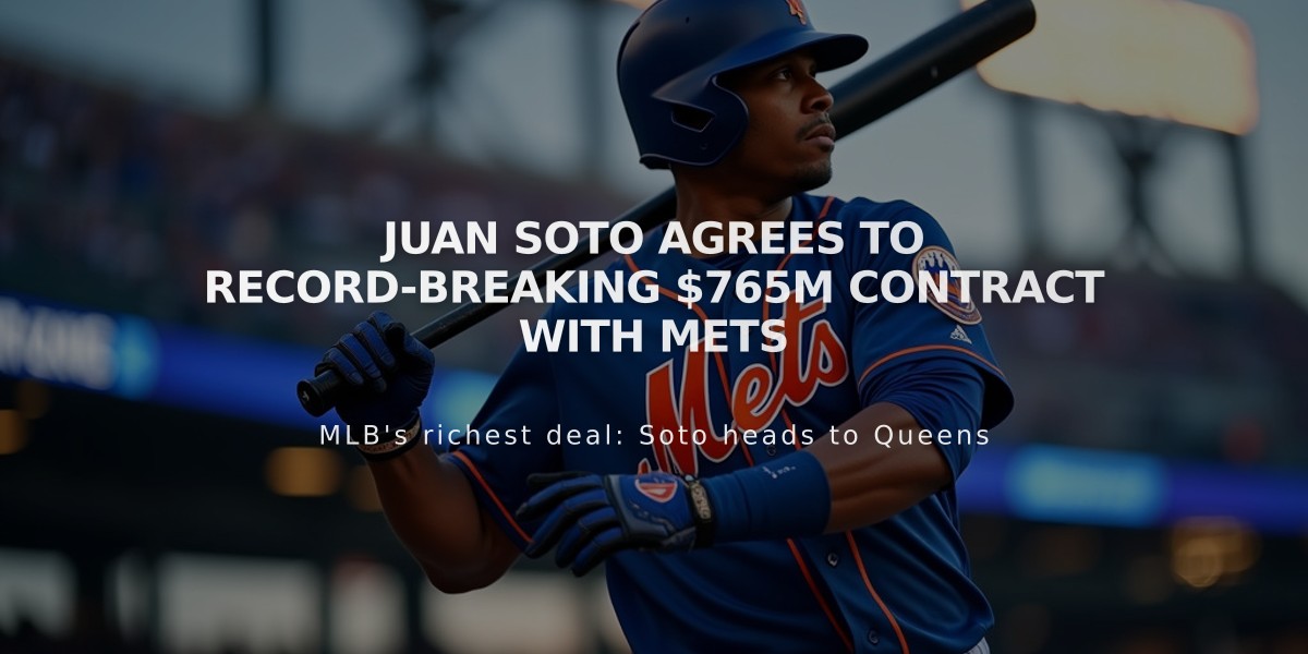 Juan Soto Agrees to Record-Breaking $765M Contract With Mets