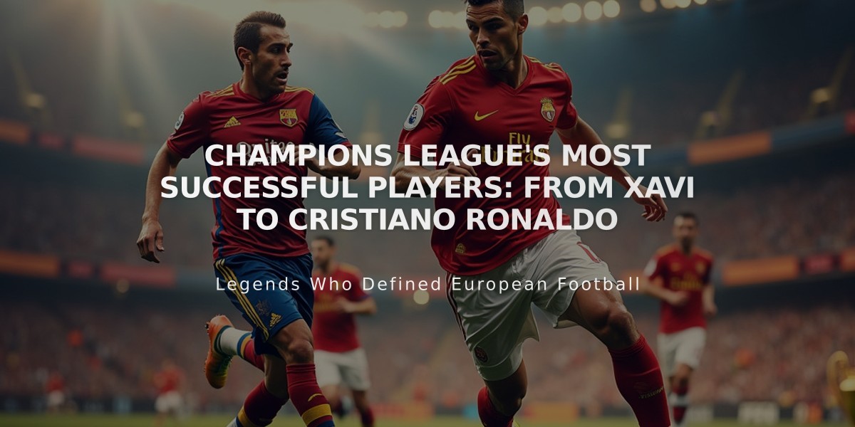 Champions League's Most Successful Players: From Xavi to Cristiano Ronaldo