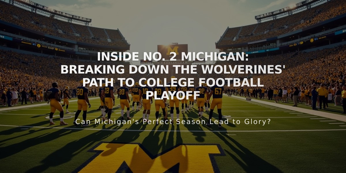 Inside No. 2 Michigan: Breaking Down the Wolverines' Path to College Football Playoff