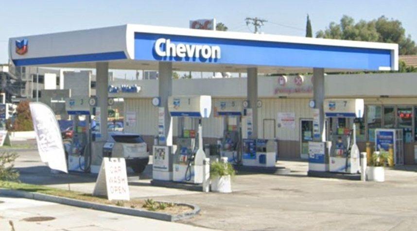 Chevron gas station exterior