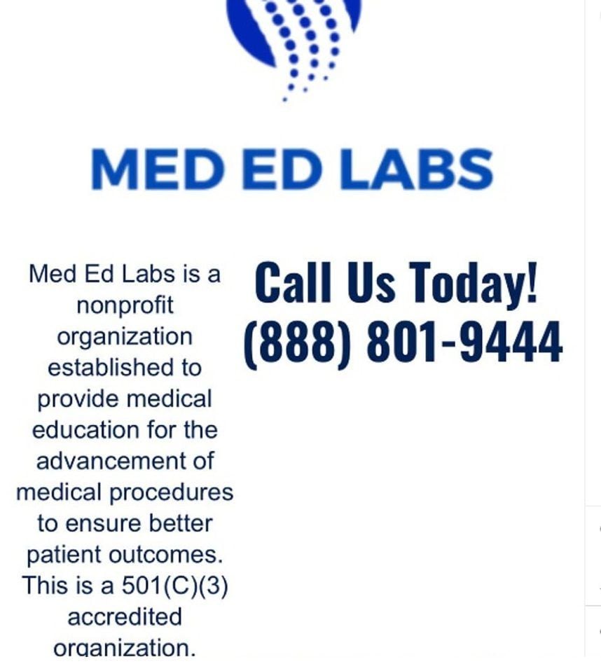 Contact info ad for medical education