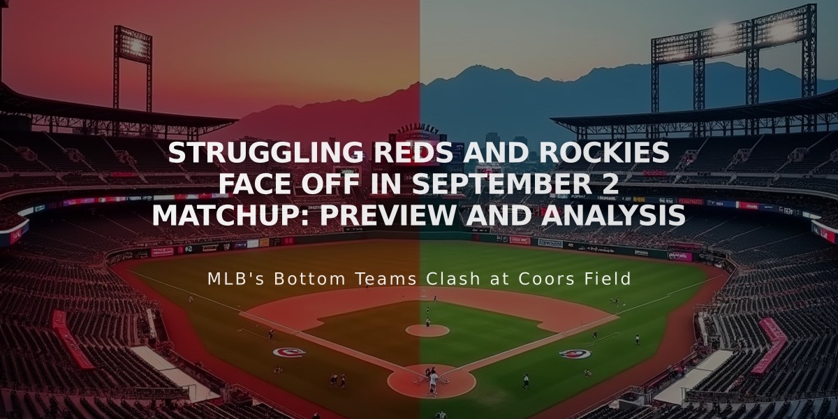 Struggling Reds and Rockies Face Off in September 2 Matchup: Preview and Analysis