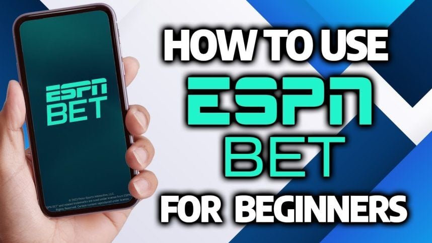 Hand holding phone displaying ESPN