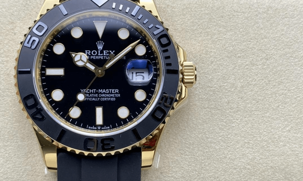 Black and gold Rolex timepiece