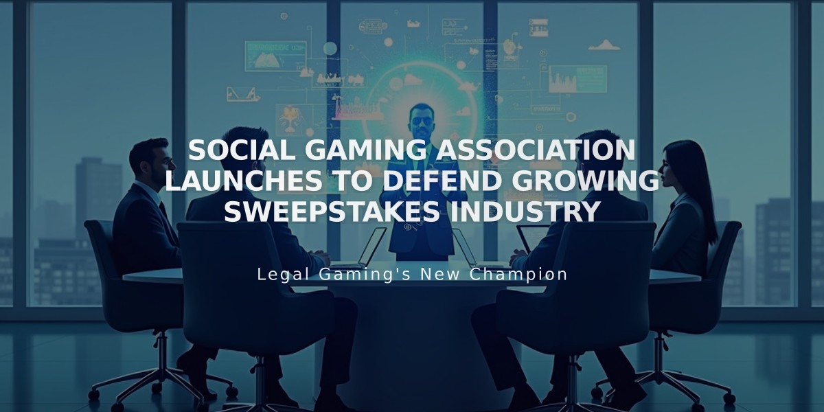 Social Gaming Association Launches to Defend Growing Sweepstakes Industry