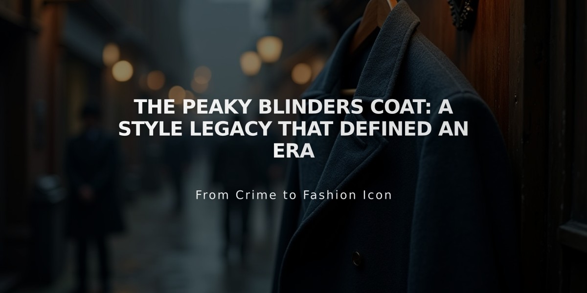 The Peaky Blinders Coat: A Style Legacy That Defined an Era