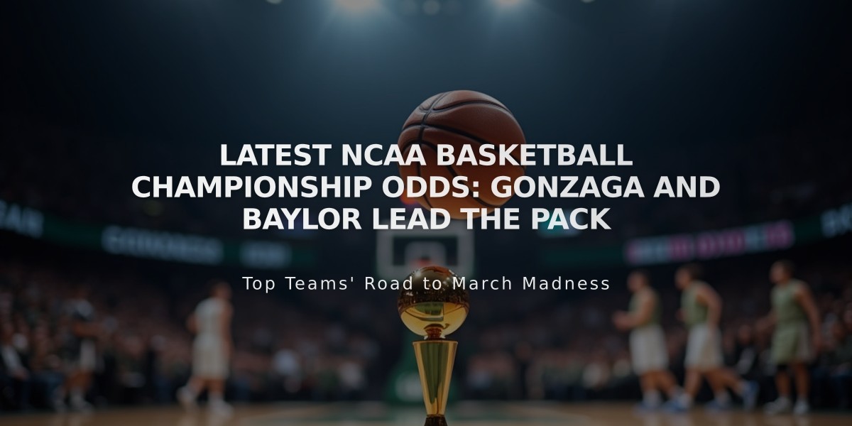 Latest NCAA Basketball Championship Odds: Gonzaga and Baylor Lead the Pack