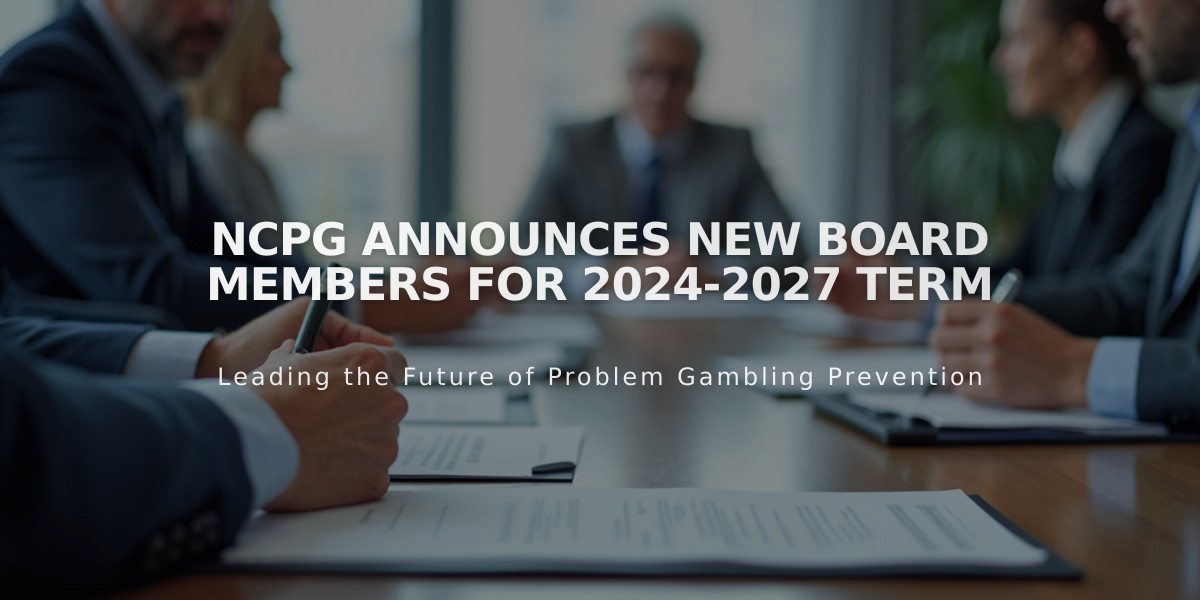 NCPG Announces New Board Members for 2024-2027 Term