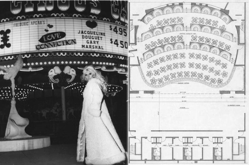 Hippodrome casino exterior in black-white