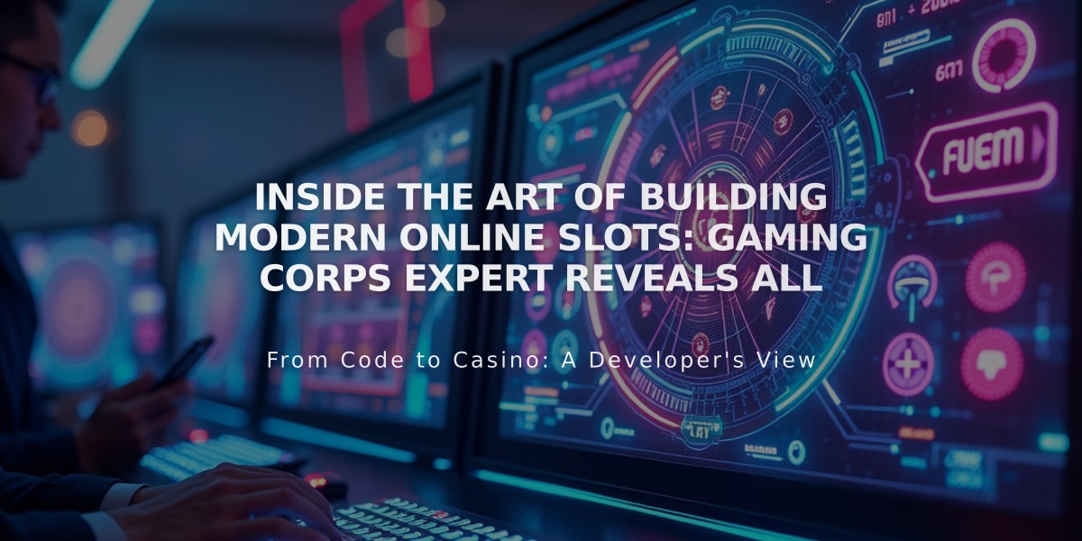 Inside the Art of Building Modern Online Slots: Gaming Corps Expert Reveals All