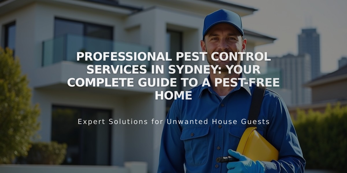 Professional Pest Control Services in Sydney: Your Complete Guide to a Pest-Free Home