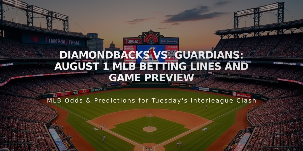 Diamondbacks vs. Guardians: August 1 MLB Betting Lines and Game Preview