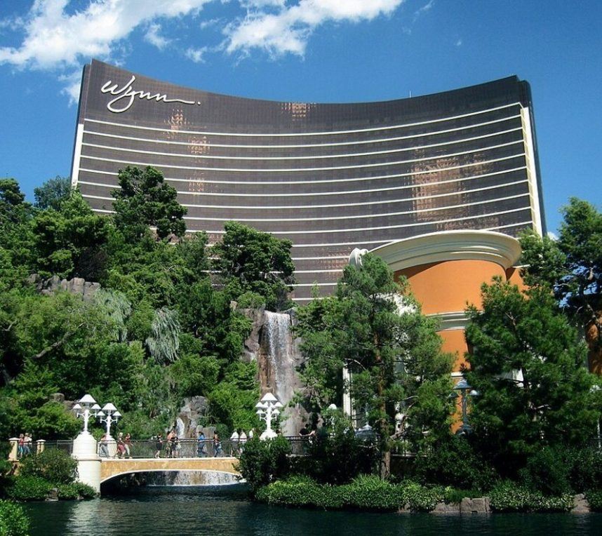 Wynn hotel exterior with green landscape