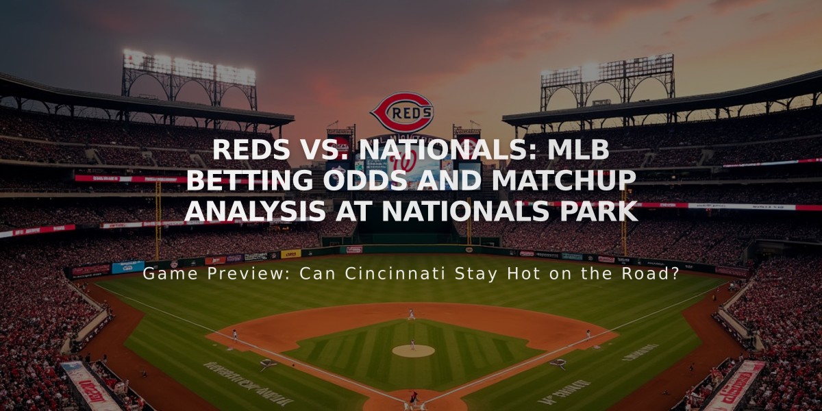 Reds vs. Nationals: MLB Betting Odds and Matchup Analysis at Nationals Park