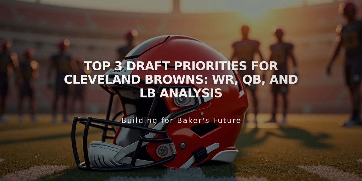 Top 3 Draft Priorities for Cleveland Browns: WR, QB, and LB Analysis