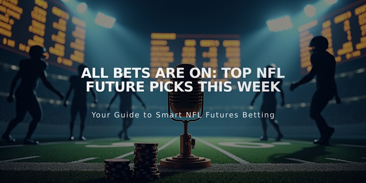 All Bets Are On: Top NFL Future Picks This Week