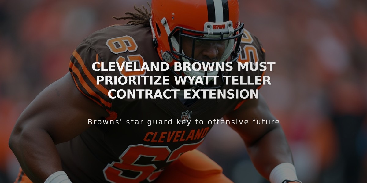 Cleveland Browns Must Prioritize Wyatt Teller Contract Extension