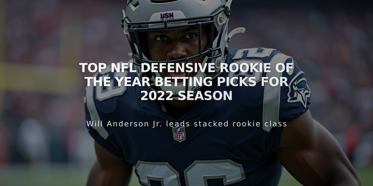 Top NFL Defensive Rookie of the Year Betting Picks for 2022 Season