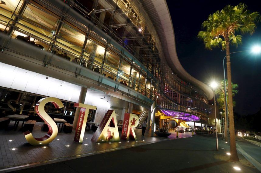 Star Casino exterior at night