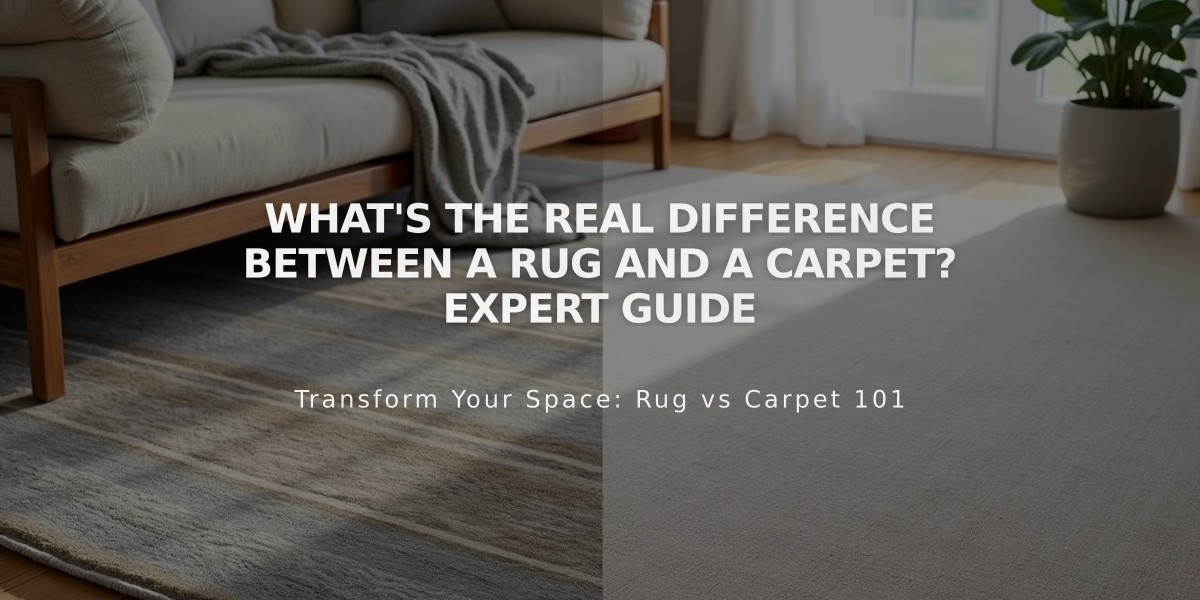 What's the Real Difference Between a Rug and a Carpet? Expert Guide