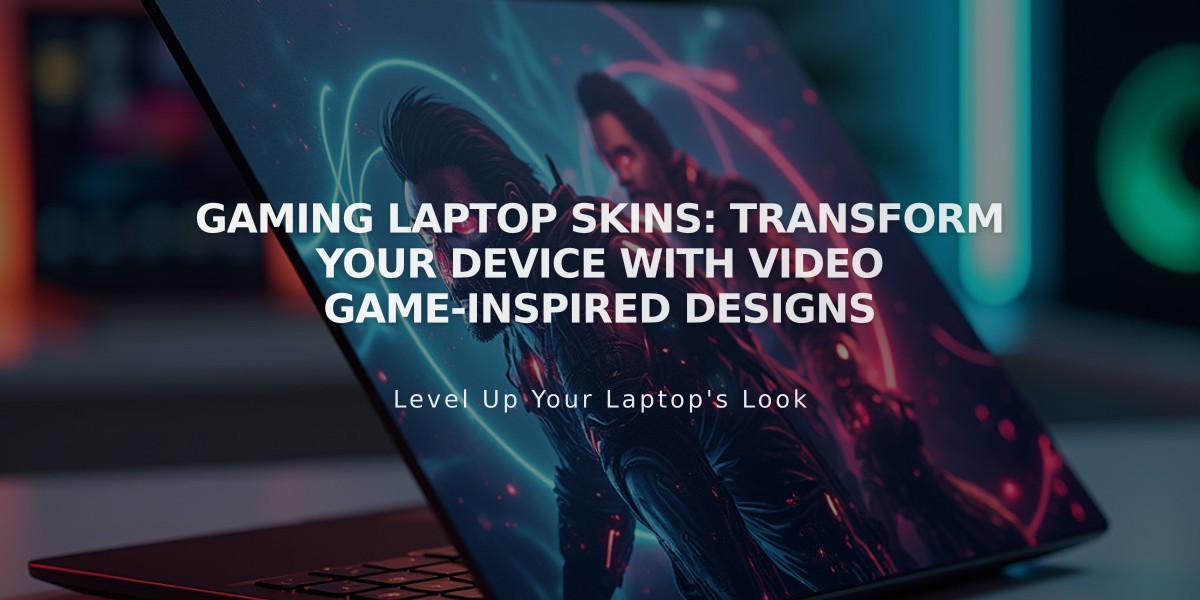 Gaming Laptop Skins: Transform Your Device with Video Game-Inspired Designs